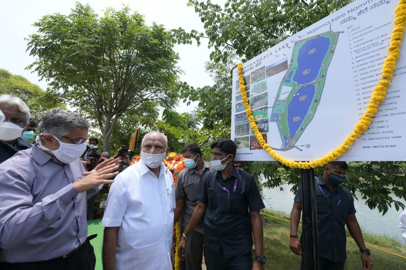 ಕನ್ನಮಂಗಲ ಕೆರೆ ಲೋಕಾರ್ಪಣೆ ಮಾಡಿದ ಮುಖ್ಯಮಂತ್ರಿ ಬಿ.ಎಸ್. ಯಡಿಯೂರಪ್ಪ