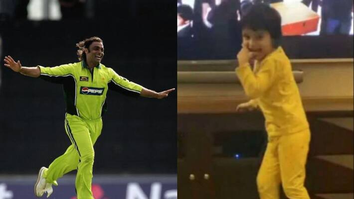 Shoaib Akhtar's son dances in bollywood song of Amir Khan, Video goes viral spb Shoaib Akhtar's son dances in bollywood song of Amir Khan, Video goes viral spb