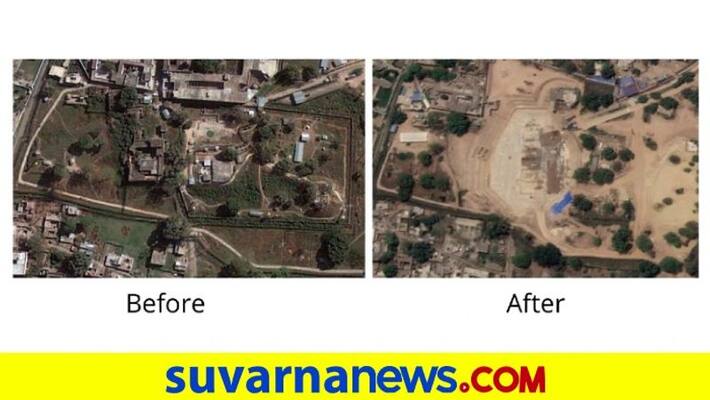 Ram Temple construction work in Ayodhya moves at fast pace See satellite pics pod Ram Temple construction work in Ayodhya moves at fast pace See satellite pics pod