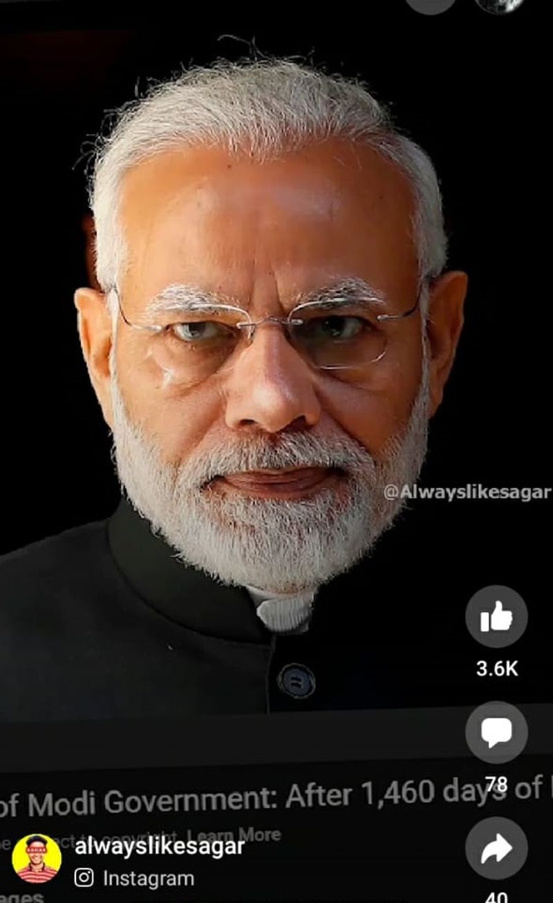 alwayslikesagar ಅವರು ಪ್ರಧಾನಿಯ ಎಡಿಟೆಡ್ ಲುಕ್ ಶೇರ್ ಮಾಡಿದ್ದಾರೆ.