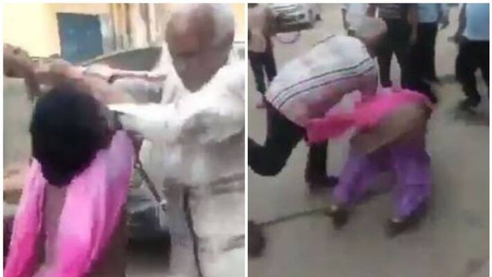 Viral video of father in law assaulting chained widow makes netizens furious Viral video of father in law assaulting chained widow makes netizens furious