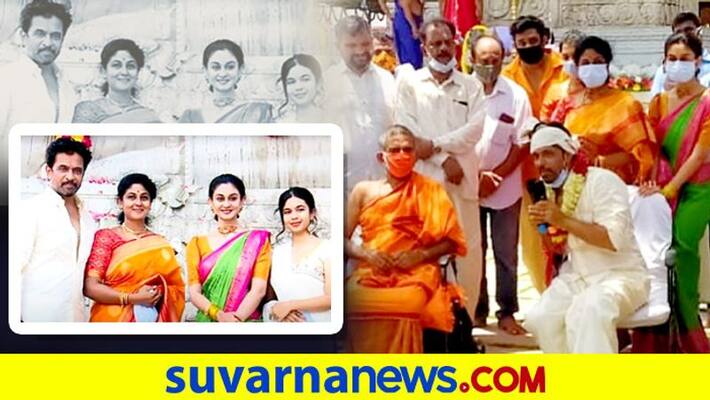 Actor Arjun sarja Hanuman temple inauguration with Vinay Guruji vcs Actor Arjun sarja Hanuman temple inauguration with Vinay Guruji vcs