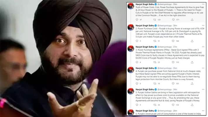 Navjot Sidhu presents his Punjab model for 24-hour power-VPN Navjot Sidhu presents his Punjab model for 24-hour power-VPN