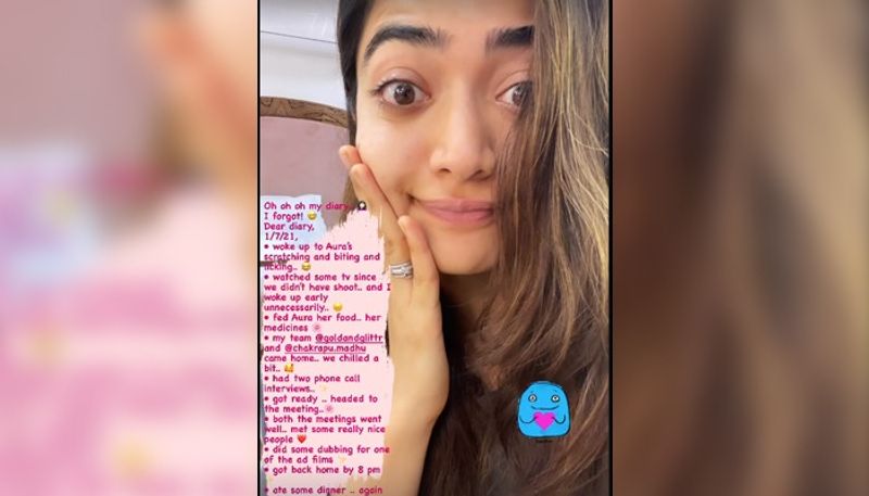 Rashmika Mandanna gives sneak-peek into 'A day in her life', here's what she wrote in 'Dear Diary'-SYT