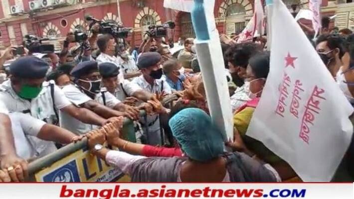 Police arrests 45 left supporters including Sujan Chakraborty on petrol diesel price hike issue RTB Police arrests 45 left supporters including Sujan Chakraborty on petrol diesel price hike issue RTB