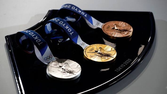 Tokyo Olympic medals made from recycled mobile phones and electronics Tokyo Olympic medals made from recycled mobile phones and electronics