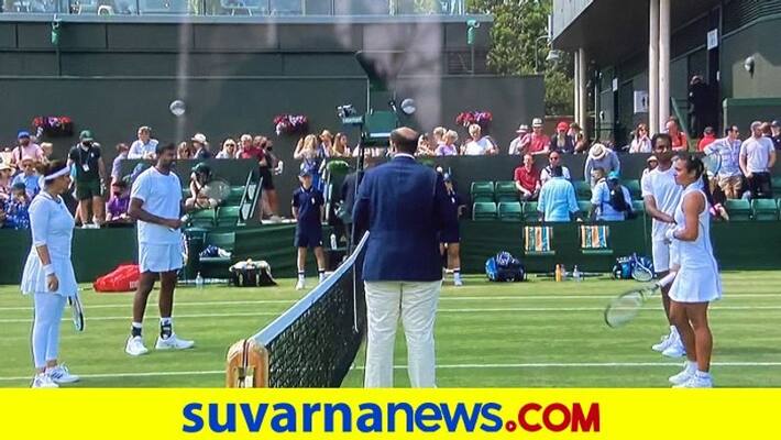 Rohan Bopanna Sania Mirza pair wins against Ramkaumar Ramanathan and Ankita Raina historic all Indian Wimbledon match kvn Rohan Bopanna Sania Mirza pair wins against Ramkaumar Ramanathan and Ankita Raina historic all Indian Wimbledon match kvn