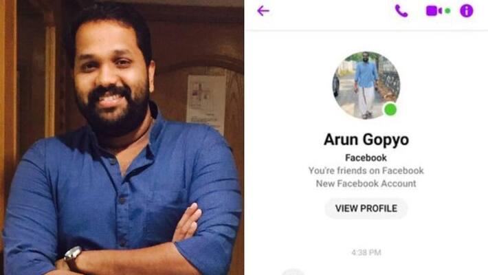 artist arun gopy post about fake facebook account artist arun gopy post about fake facebook account