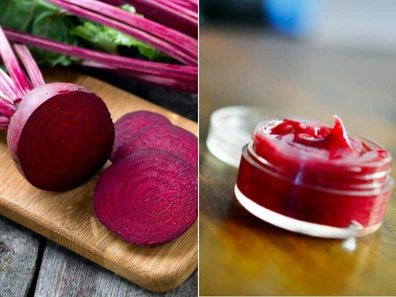 beetroot can be applied like this to get beautiful and healthy lips