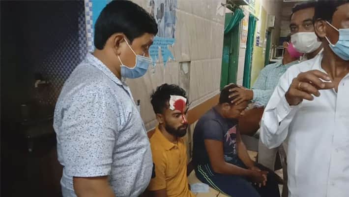 Sonamukhi MLA Dibakar Gharami attacked by TMC goons today at Manikbajar Panchayat area kpa Sonamukhi MLA Dibakar Gharami attacked by TMC goons today at Manikbajar Panchayat area kpa
