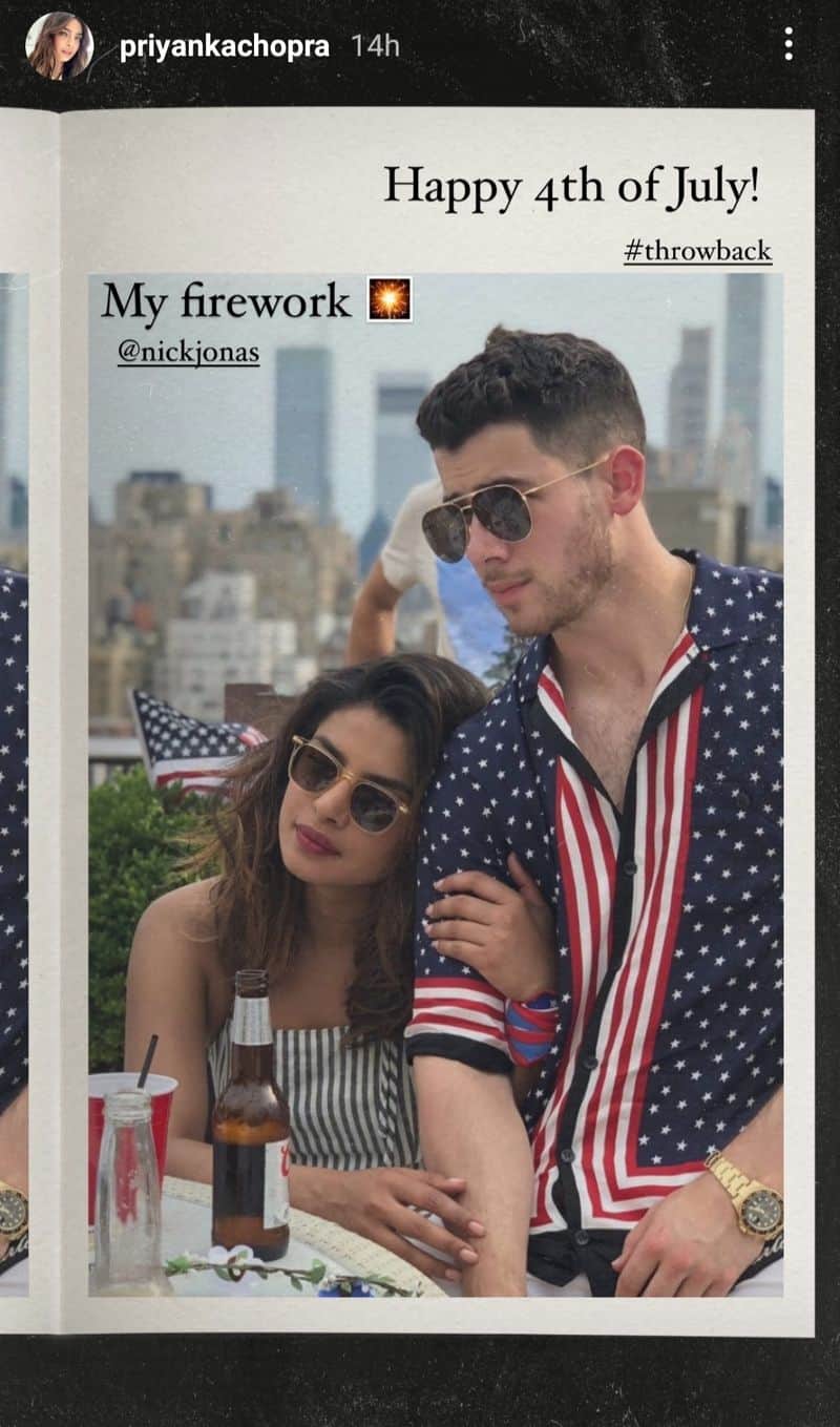Priyanka Chopra calls Nick Jonas her 'firework' wishes 'Happy 4th of July' to fans; Check picture-SYT
