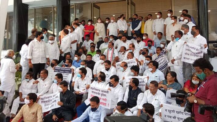 12 BJP MLAs suspended from Maharashtra assembly for one year pod 12 BJP MLAs suspended from Maharashtra assembly for one year pod