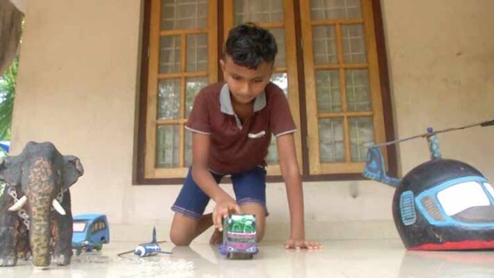 10year old boy make miniatures using card board 10year old boy make miniatures using card board
