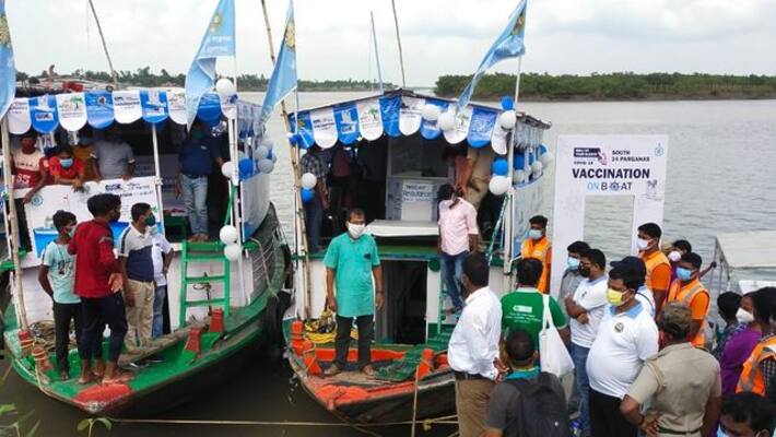 Vaccination on boat, launched in Gosaba will tour different islands bmm Vaccination on boat, launched in Gosaba will tour different islands bmm