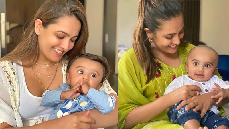 अनीता ने आरव के मुंडन की तस्वीरें शेयर करते हुए लिखा- टकलू बेबी... मुंडन डन। इन तस्वीरों के सामने आने के बाद सोशल मीडिया पर अनीता को जमकर बधाइयां मिल रही हैं। बता दें कि अनीता अक्सर फैन्स के साथ अपने बेटे आरव की फोटो और वीडियोज शेयर करती हैं।
