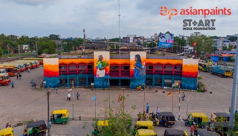 KSRTC bus stand gets a facelift with these paintings