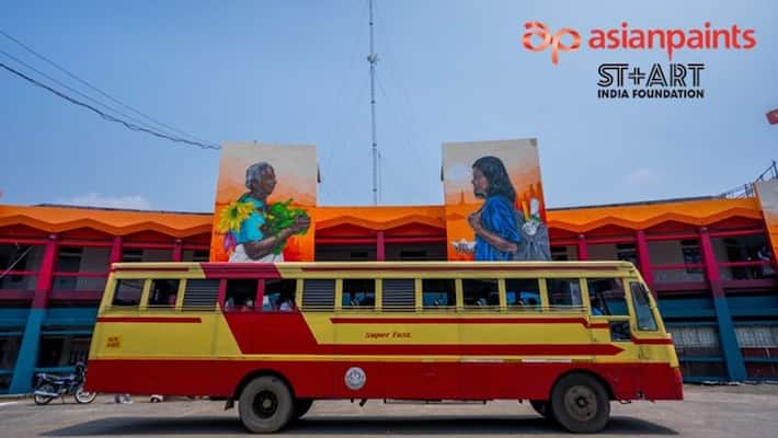 KSRTC bus stand gets a facelift with these paintings KSRTC bus stand gets a facelift with these paintings