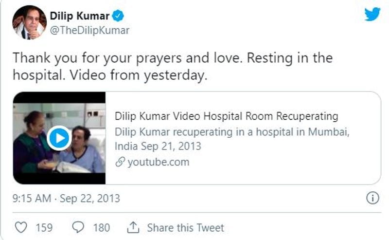 दिलीप कुमार ने 7 जुलाई 2021 को 98 साल की उम्र में निधन हो गया। उन्हें पूरे राजकीय सम्मान के साथ मुंबई के जुहू कब्रिस्तान में दफनाया गया। दिग्गज अभिनेता को सांस फूलने की शिकायत के बाद 30 जून को हिंदुजा हॉस्पिटल में भर्ती कराया गया था।
निष्कर्ष
वायरल वीडियो की पड़ताल करने पर पता चला कि वीडियो अभी का नहीं बल्कि साल 2013 का है। ये दिलीप कुमार का आखिरी वीडियो नहीं है। वीडियो के साथ किया जा रहा दावा गलत है।