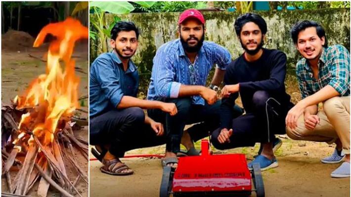 thrissur btech students introduce fire extinguishing robot car thrissur btech students introduce fire extinguishing robot car