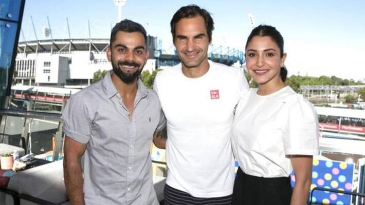 Virat Kohli Anushka Sharma heartfelt reaction to Tennis Legend Roger Federer Retirement kvn Virat Kohli Anushka Sharma heartfelt reaction to Tennis Legend Roger Federer Retirement kvn