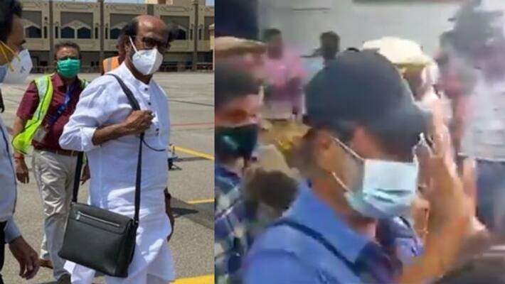 super star rajinikanth back to chennai after a long america trip ksr super star rajinikanth back to chennai after a long america trip ksr