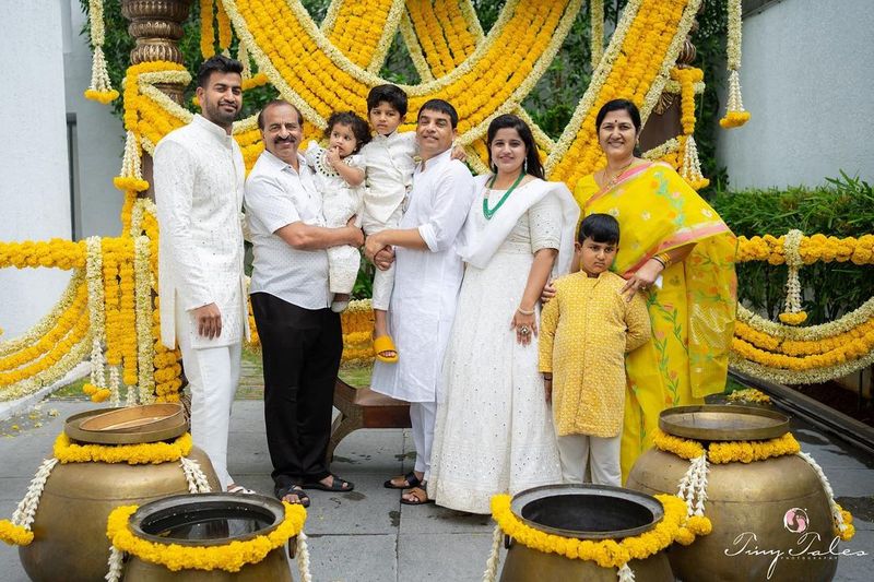 నిర్మాత దిల్రాజు దోతీ ఫంక్షన్ ఫోటోలు.