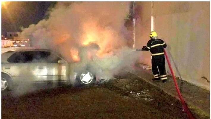 fire broke out in a vehicle in oman fire broke out in a vehicle in oman