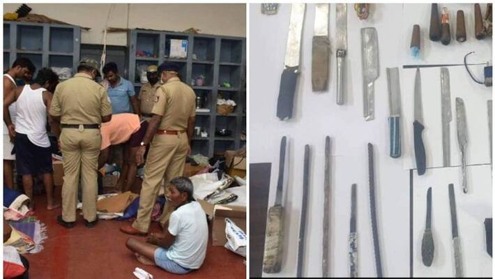 Police raid Bengaluru central jail seize drugs and knive Police raid Bengaluru central jail seize drugs and knive