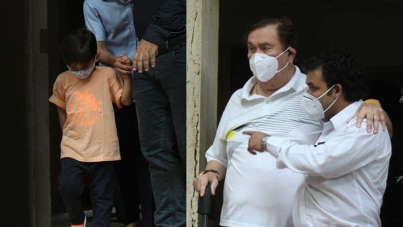 तैमूर इस दौरान नैनी का हाथ थामे घर से बाहर निकले लेकिन कैमरामैन को देखते ही वे सहम गए है उन्होंने फोटोज क्लिक करवाने के लिए एक बार भी अपना चेहरा ऊपर नहीं किया। 