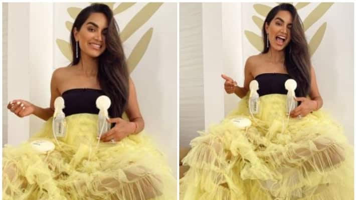 Diipa Khoslas Cannes red carpet gown pays ode to motherhood with breast pumps Diipa Khoslas Cannes red carpet gown pays ode to motherhood with breast pumps
