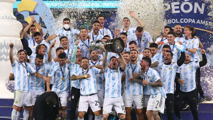 Argentina beat Brazil to lift Copa America 2021 trophy Argentina beat Brazil to lift Copa America 2021 trophy