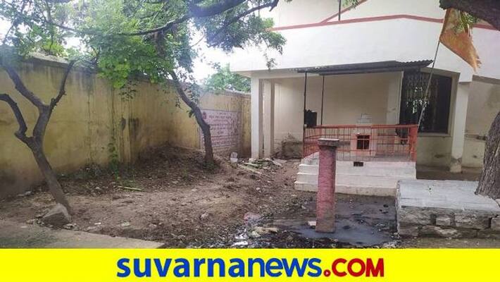 Toilet Water in Front of Hanuman Temple at Shahapur in Yadgir grg Toilet Water in Front of Hanuman Temple at Shahapur in Yadgir grg