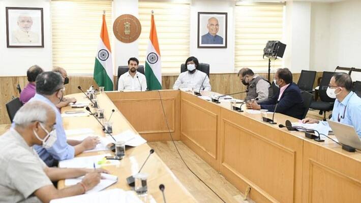 Anurag Thakur chairs High Level Committee to review preparation of Indian team for Tokyo Olympics ckm Anurag Thakur chairs High Level Committee to review preparation of Indian team for Tokyo Olympics ckm