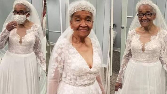94 year old fulfilled her wish to see herself in a white wedding gown 94 year old fulfilled her wish to see herself in a white wedding gown