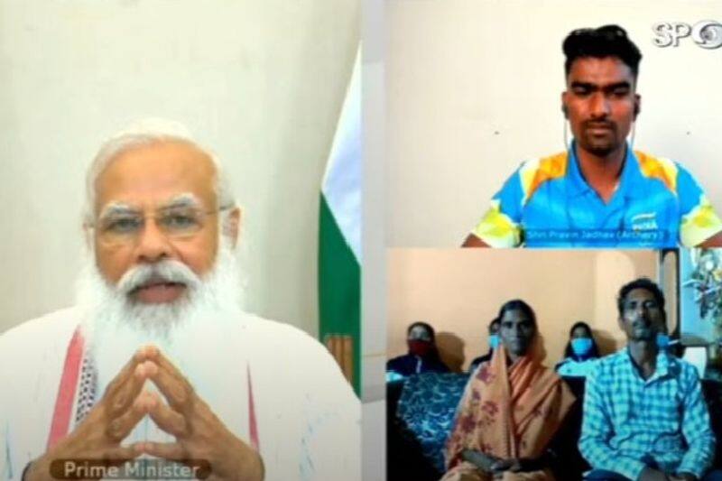 pm narendra modi interacts with indian athletes who are participants of tokyo olympics