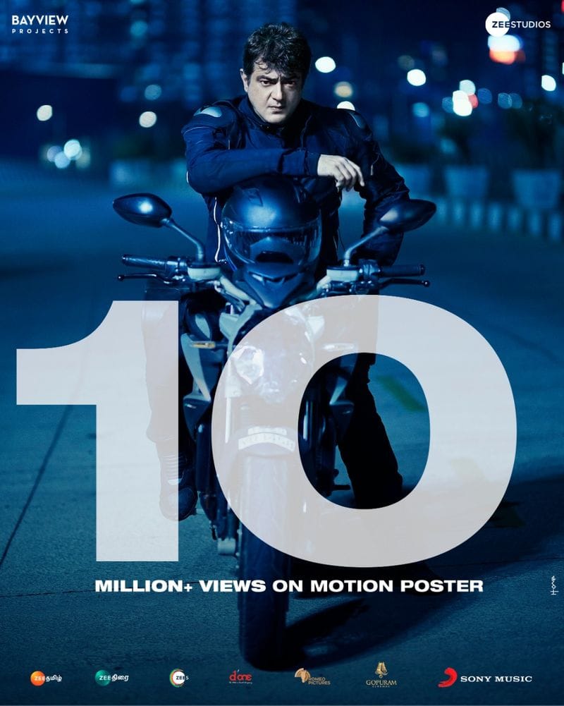 valimai motion poster cross 1 million views