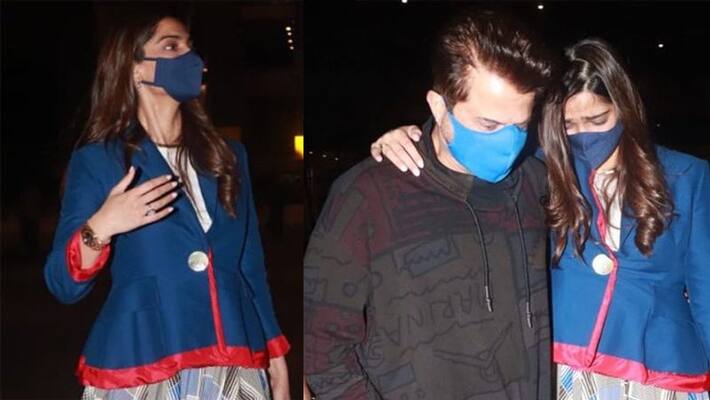 Sonam Kapoor gets emotional seeing father anil kapoor after a long time KPJ Sonam Kapoor gets emotional seeing father anil kapoor after a long time KPJ