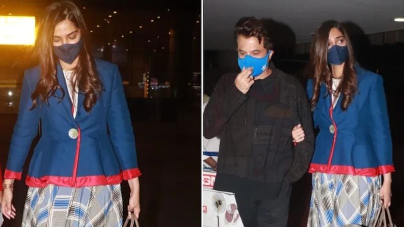 Videos and pictures of Sonam exiting the airport went viral for various reasons. Netizens started questioning if she was pregnant and also because of her blue jacket. Now, the actress took to Instagram stories ridiculed the pregnancy rumours.
