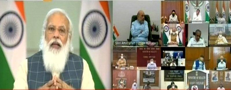PM Modi Meets CMs Of Tamil Nadu  Andhra Pradesh Karnataka Odisha, Maharashtra  Kerala On Covid Situation