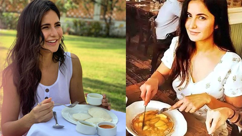 नाश्ते में कैटरीना दलिया, अनार का जूस और उबले अंडे का सफेद हिस्सा लेती हैं। लंच में दाल, ग्रीन-सलाद और चावल खाती हैं। डिनर में वे वेजिटेबल सूप, दाल, उबली सब्जियां, रोटी बिना घी की और ग्रीन सलाद लेती हैं।