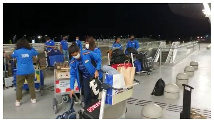 Video of Indian rifle and pistol team at Zagreb Airport on way to Tokyo 2020 Olympics spb Video of Indian rifle and pistol team at Zagreb Airport on way to Tokyo 2020 Olympics spb