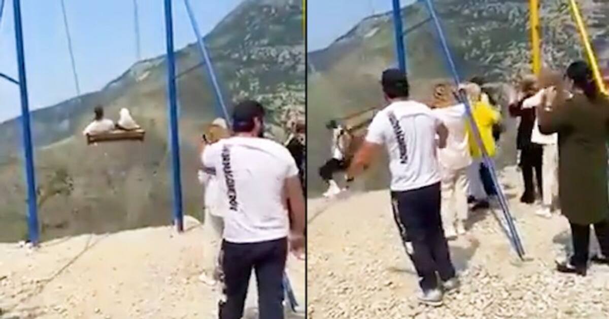 Women fall off 6,300 ft cliff while enjoying swing ride; watch spinechilling video
