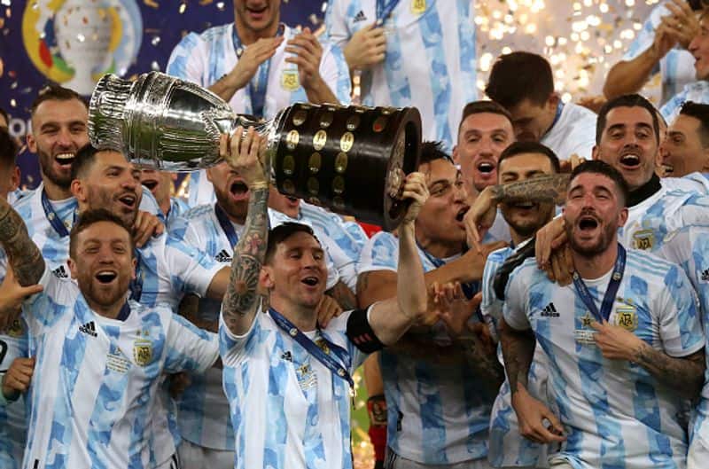 never seen Lionel Messi so happy Leandro Paredes on Copa America 2021 Title win