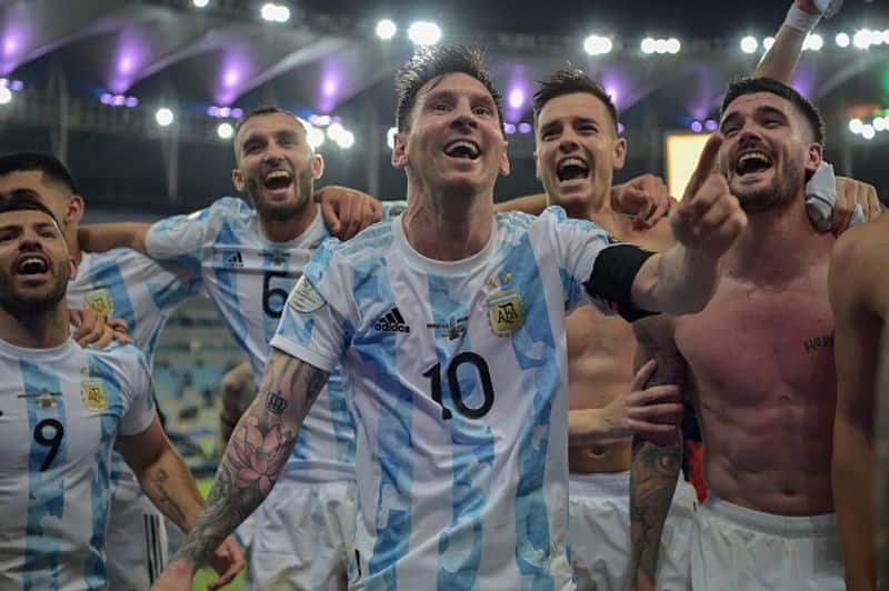 never seen Lionel Messi so happy Leandro Paredes on Copa America 2021 Title win