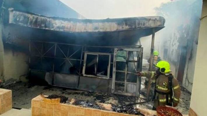 fire breaks out in house in Dubai firefighters rescue family of 12 fire breaks out in house in Dubai firefighters rescue family of 12