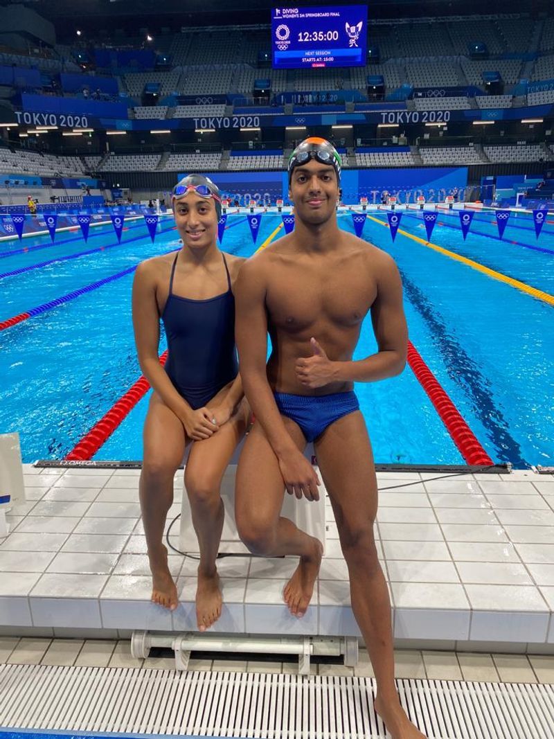 Most facilities are made of recyclable materials. Apartments built in the Olympic Village will be provided to locals after the Olympics. (Indian swimmers Manna and Sreehari during training.)