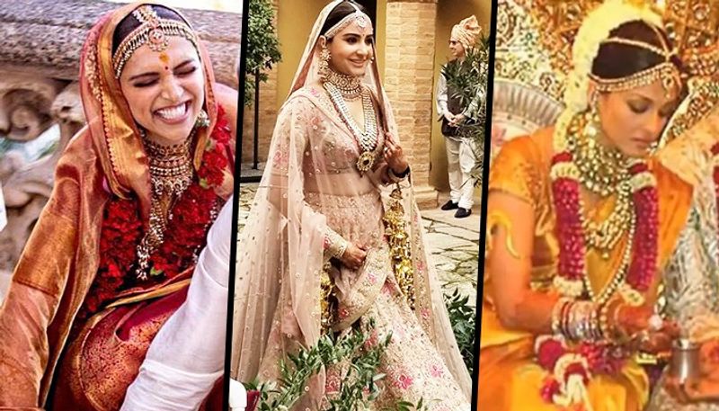 A wedding is a lifetime affair, and every girl wants to make the most of it. At the wedding, the dress enhances the beauty of those moments. Every woman wants to look her best at her 'D' day. Here are seven beautiful, lush and expensive wedding attire that our Bollywood actresses wore at their wedding.