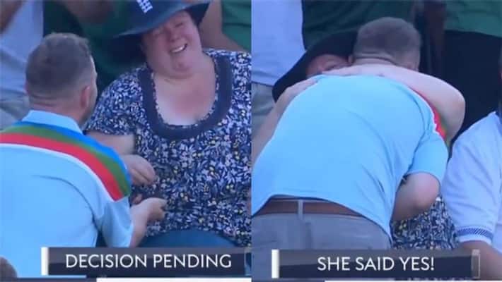 A Cricket Fan Proposes his Girlfriend During 3rd England-Pakistan T20I, watch video dva A Cricket Fan Proposes his Girlfriend During 3rd England-Pakistan T20I, watch video dva
