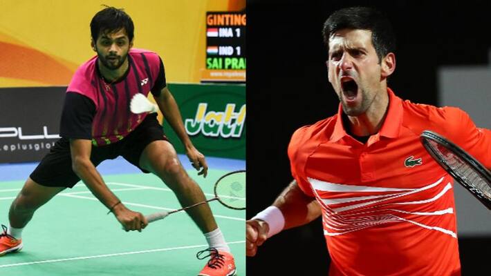 Tokyo 2020 B Sai Praneeth tweeted photo with Novak Djokovic as Pic of the day Tokyo 2020 B Sai Praneeth tweeted photo with Novak Djokovic as Pic of the day