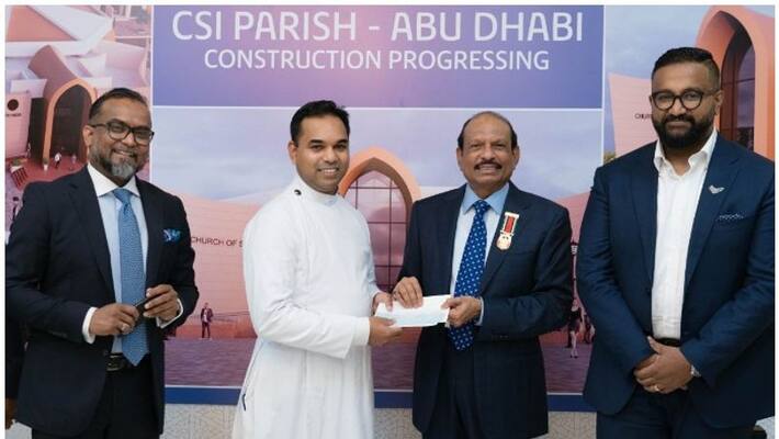 M A Yusuff Ali donates one crore rupees to CSI church in UAE M A Yusuff Ali donates one crore rupees to CSI church in UAE